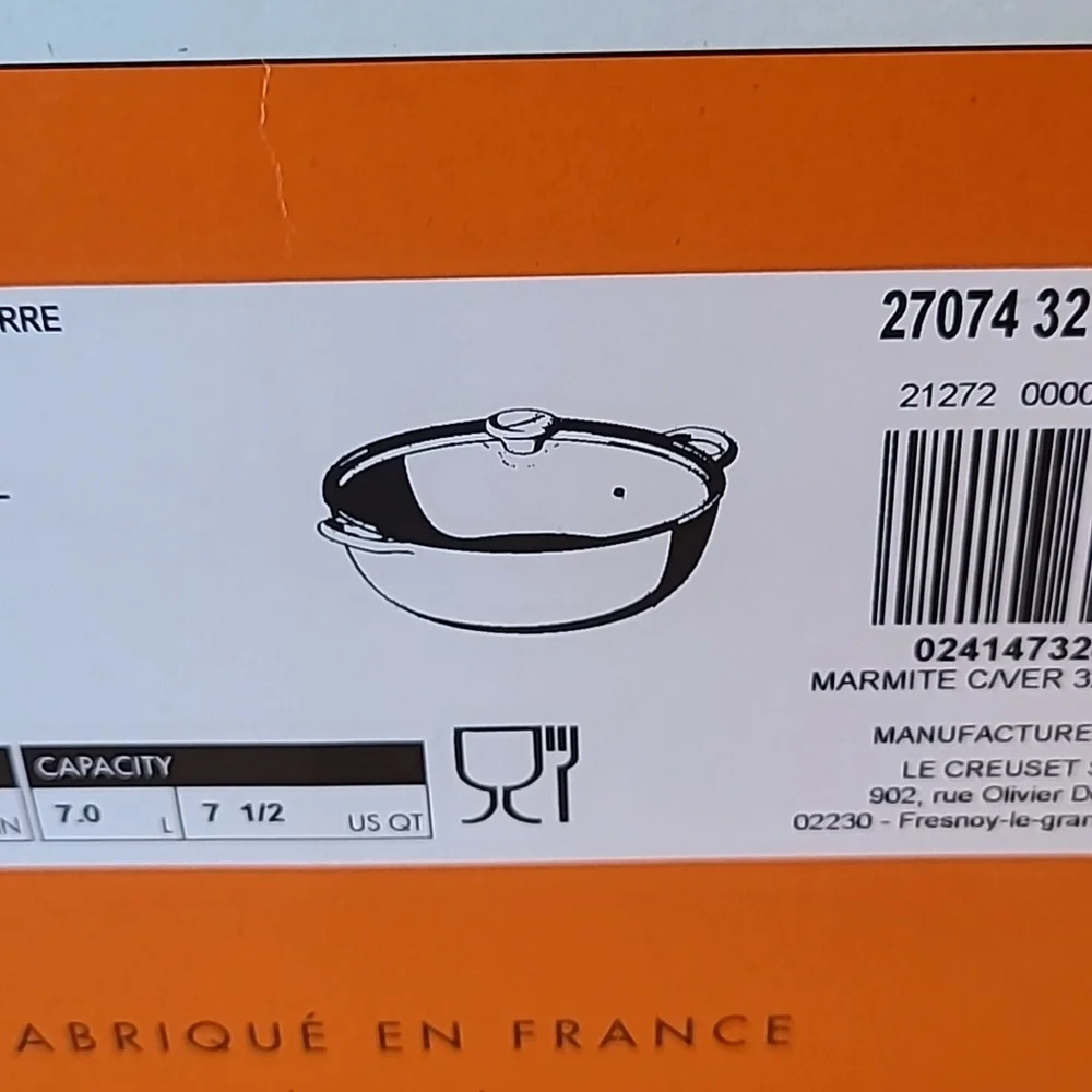 Le Creuset Emerald Green 7.5 Soup Pot With Glass Lid